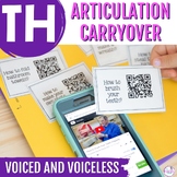 TH Sound Speech Therapy Articulation Carryover Activities 