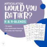 Articulation Carryover Activity: Would You Rather with R a