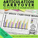 Articulation Carryover Activities & Homework Sheets