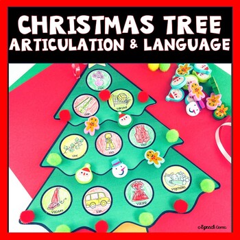 Preview of Articulation Christmas Tree Craft Activity