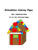 Articulation Coloring Page- Gingerbread word shapes