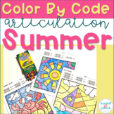 Articulation Coloring Sheets - Summer Color By Code