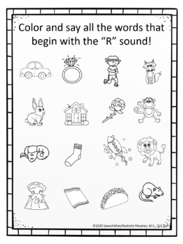 r blends speech therapy worksheets