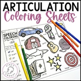 Articulation Coloring Sheets for Speech Therapy Printable 