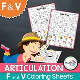 F and V Articulation Activities  |  Articulation Coloring 