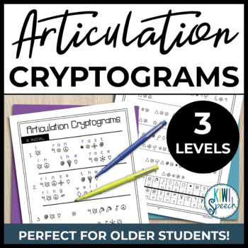 Preview of Articulation Cryptograms - NO-PREP Speech Therapy Brain Teaser Puzzles