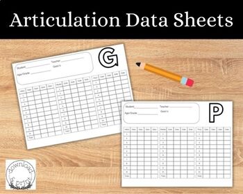 Preview of Articulation Data Collection Sheets - Speech Therapy 