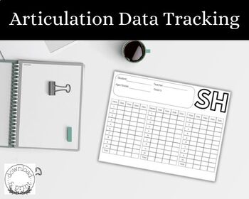 Preview of Articulation Data Collection Tracking - Speech Therapy