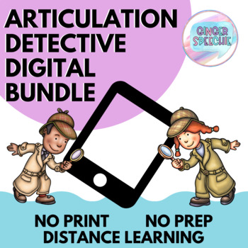 Preview of Articulation Detective Digital Bundle | No Prep, No Print