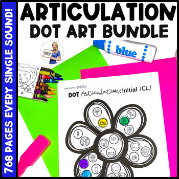 Preview of Articulation Dot Art BIG BUNDLE for Speech Therapy Reinforcement