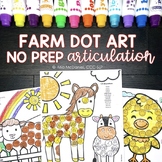 Farm Theme Articulation DOT ART- NO PREP Speech Therapy fo