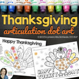 Articulation Dot Art for Thanksgiving | NO PREP
