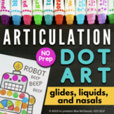 Articulation Dot Art | Glides, Liquids & Nasals | No PREP