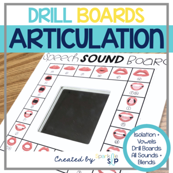 Preview of Articulation Drill Boards for Speech Therapy | Teletherapy