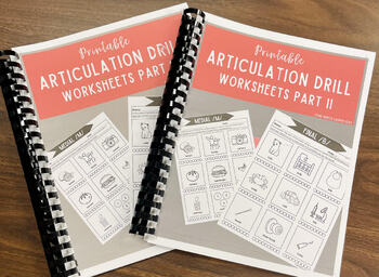 Preview of Articulation Drill Worksheets Bundle