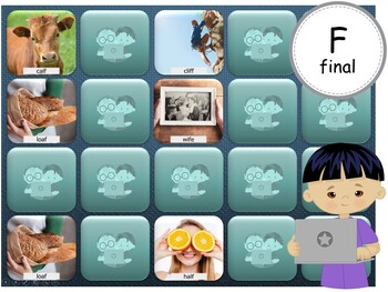 Preview of Articulation F Final Memory Games - Digital - Teletherapy
