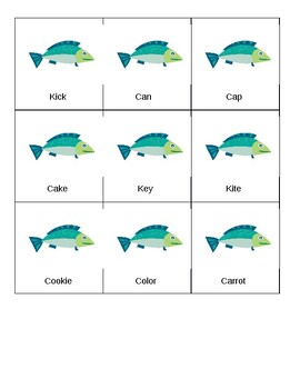 Preview of Articulation Fish Speech Therapy Packet
