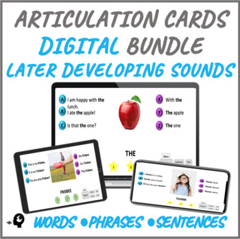 Preview of Articulation Flashcards for Later Developing Sounds