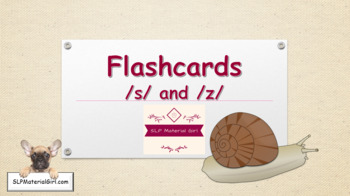 Preview of Articulation Flashcards: "s" and "z" sound