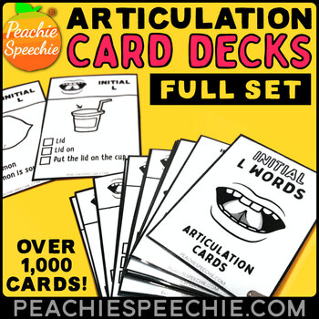 Preview of Articulation Flashcards with Visual Cues by Peachie Speechie - Entire Set