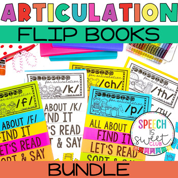 Preview of Articulation Activities | Speech Therapy Flip Books for S, R, L, TH, K, & more!