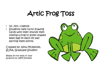 Preview of Articulation Frog Toss Game