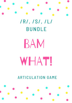 Preview of Articulation Game BUNDLE: Bam What! /R/, /S/, /L/ Initial *low-prep*