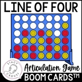 Articulation Game Speech Therapy Line of Four BOOM CARDS™ 