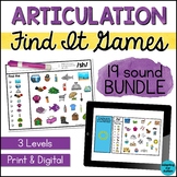 Articulation Games for Speech Therapy: Find It BUNDLE | Pr