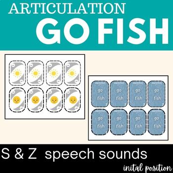 Preview of Articulation "Go Fish" Game - Speech Therapy Activity: S & Z