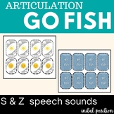 Articulation "Go Fish" Game - Speech Therapy Activity: S & Z