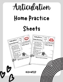 Articulation Homework Sheets / Send Home / Parent Educatio