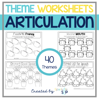 Preview of Articulation Homework Sheets for Speech Therapy | Open Ended | No Prep 