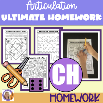 Preview of Articulation Homework /ch/: Ultimate Articulation Homework
