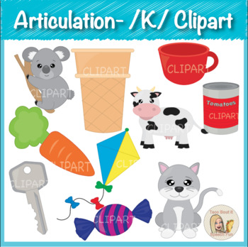 Preview of Articulation- Initial K Sound Clipart