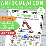 S-Blends Articulation Interactive Books for Speech Therapy