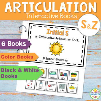 Preview of S and Z Articulation Interactive Books for Speech Therapy Activities