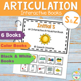 S and Z Articulation Interactive Books for Speech Therapy 