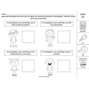 Articulation K and G Speech Therapy Adapted Books Activities Phonology ...