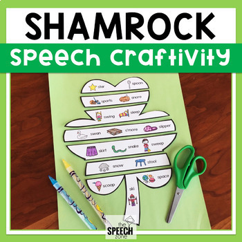 Preview of Articulation & Language Speech Craft St. Patrick's Day Shamrock