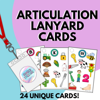 Preview of Articulation Lanyard Cards | Bonus: VC, CV, CVC, CVCV