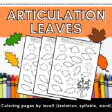 Articulation Leaves COLORING PAGES