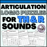 TH & R Sounds Articulation Activity Logic Puzzles: Middle 