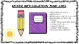 Articulation Madlibs for S, R, L, TH
