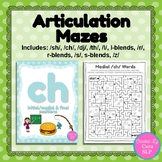 Articulation Mazes for Later Sounds: ch, dj, sh, l, r, s, 