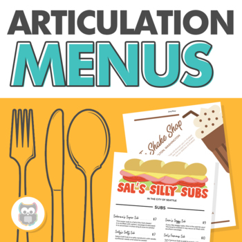 Preview of Articulation Menus | Carryover, Conversation, Generalization | Speech Therapy