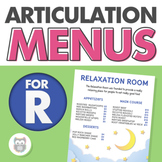 Articulation Menus for /r/ for Speech Therapy