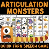 Articulation Monster Game for Speech Therapy - Quick Drill Game
