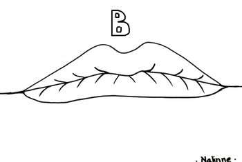 Articulation Mouth Coloring Page B Phonology