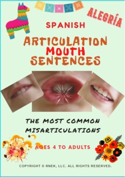 Preview of Articulation Spanish Mouth Positions With Sentences Pronunciation Speech Therapy